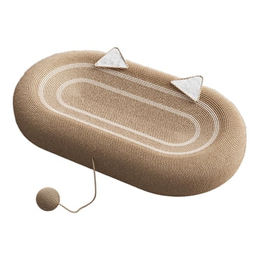 Cat Scratching Board Oval Cat Scratcher Pad Cat Bed for Indoor Cats Ball Toy Cat Inner Double Color