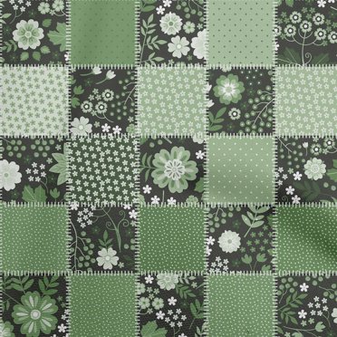 oneOone Cotton Jersey Forest Green Fabric Floral Diy Clothing Quilting Fabric Print Fabric By Yard 58 Inch Wide