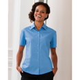 thumbnail image 2 of Russell Collection Ladies/Womens Short Sleeve Poly-Cotton Easy Care Poplin Shirt, 2 of 3