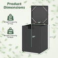 thumbnail image 3 of Costway Propane Tank Cover Table,16Inch Square PE Rattan Gas Tank Storage Box with Flip Lid Black, 3 of 10