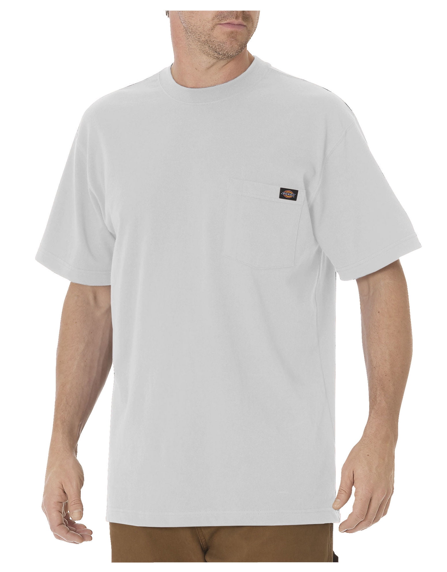 Dickies Mens Short Sleeve Heavyweight Crew Neck, S, Ash Gray