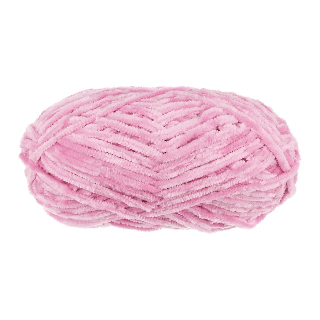 Unique Bargains Fil de Velours Chenille Rose en Polyester Super Volumineux, 87 Yards