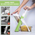 thumbnail image 2 of ONCE FOR ALL Mandoline Food Slicer, Stainless Steel Adjustable Vegetable Slicer Chopper, Multifunctional Onion Potato Garlic Cucumber Cutter for Kitchen, Green, 2 of 7