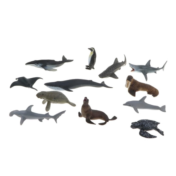 12 PC Animal Figure Toys - Realistic Looking Sea Creatures, Great for