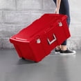 thumbnail image 3 of Sterilite Coffre à Roulettes, Conteneur de Rangement Utilitaire en Plastique, Rouge, Lot de 2, 3 of 10