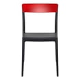 thumbnail image 3 of Pemberly Row Indoor/Outdoor Patio Dining Chair in Black Transparent Red, 3 of 9