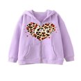 thumbnail image 1 of MesaSe Women Hoodie  Heart Letters Leopard Print Sweatshirt with Pockets, 1 of 2