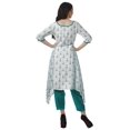 thumbnail image 4 of Moomaya Asymmetric Kurti With Pant Indian Tunic Tops Printed Kurti Set For Women, 4 of 6