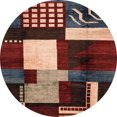 thumbnail image 1 of Ahgly Company Indoor Round Abstract Dark Almond Brown Abstract Area Rugs, 6' Round, 1 of 6