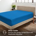 thumbnail image 3 of Bare Home Fitted Sheet - Premium 1800 Collection - Deep Pocket - Ultra-Soft Wrinkle Resistant - Twin XL, Medium Blue, 3 of 7