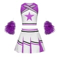 thumbnail image 1 of FhsagQ Outfits for Girls Cheerleading Outfit for Student Sports Day and Comfortable Performance Wear Girl Spring Outfits Size 6-7 Easter Purple 6-7 Years, 1 of 3