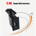thumbnail image 2 of Car Charger 2.4A Adapter Single USB Square Shape Waterproof 12V 24V Socket Power Adapter Switch Intelligent Charger Adapter For, 2 of 5