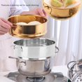 thumbnail image 4 of Stainless Steel Steamer Basket Rack, Vegetable Food Steamer Basket Steamer Pot, Steam Rack Trivet, Food Steamer Basket Steamer Basket with Handle for Kitchen Buns Vegetable, 4 of 8