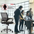 thumbnail image 4 of BestOffice Ergonomic Mesh Office Chair, Adjustable Swivel Rolling Task Chair with Lumbar Support for Home & Office, Black, 4 of 7