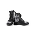 thumbnail image 4 of UKAP Women Leather Boot Floral Short Bootie Lace Up Ankle Boots Work Booties Waterproof White Alice 8.5, 4 of 4