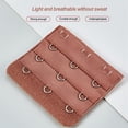 thumbnail image 3 of Extension Strap Bra Extender Buckle 3 Hook Women Accessories Practical Elastic Multicolor Clips Tight 3 Rows Underwear coffee, 3 of 6