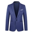 thumbnail image 1 of Mens Suit Slim Fit Pinstripe Suit for Men one Button Solid Tuxedo Mens Pin Striped Suit Blazers Jacket Business Suits Suit Set for Men Wedding Party Homecoming Suits for Men, 1 of 3