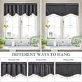 thumbnail image 4 of Dvruxg Fringed Window Curtains, Patterned Short Drapes with Tassels – Polyester Rod Pocket Panels for Kitchen, Bathroom, Living Room – Stylish Modern Home Decor, 4 of 5