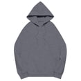 thumbnail image 4 of Chandail à Capuchon pour Femmes, Couleur Unie, Basique, Automne, avec Poche avant, Extensible, Coupe Confortable, Chandail Molletonné à Enfiler, Chandail Ras du Cou pour Femmes GY1 XXXXXL, 4 of 5