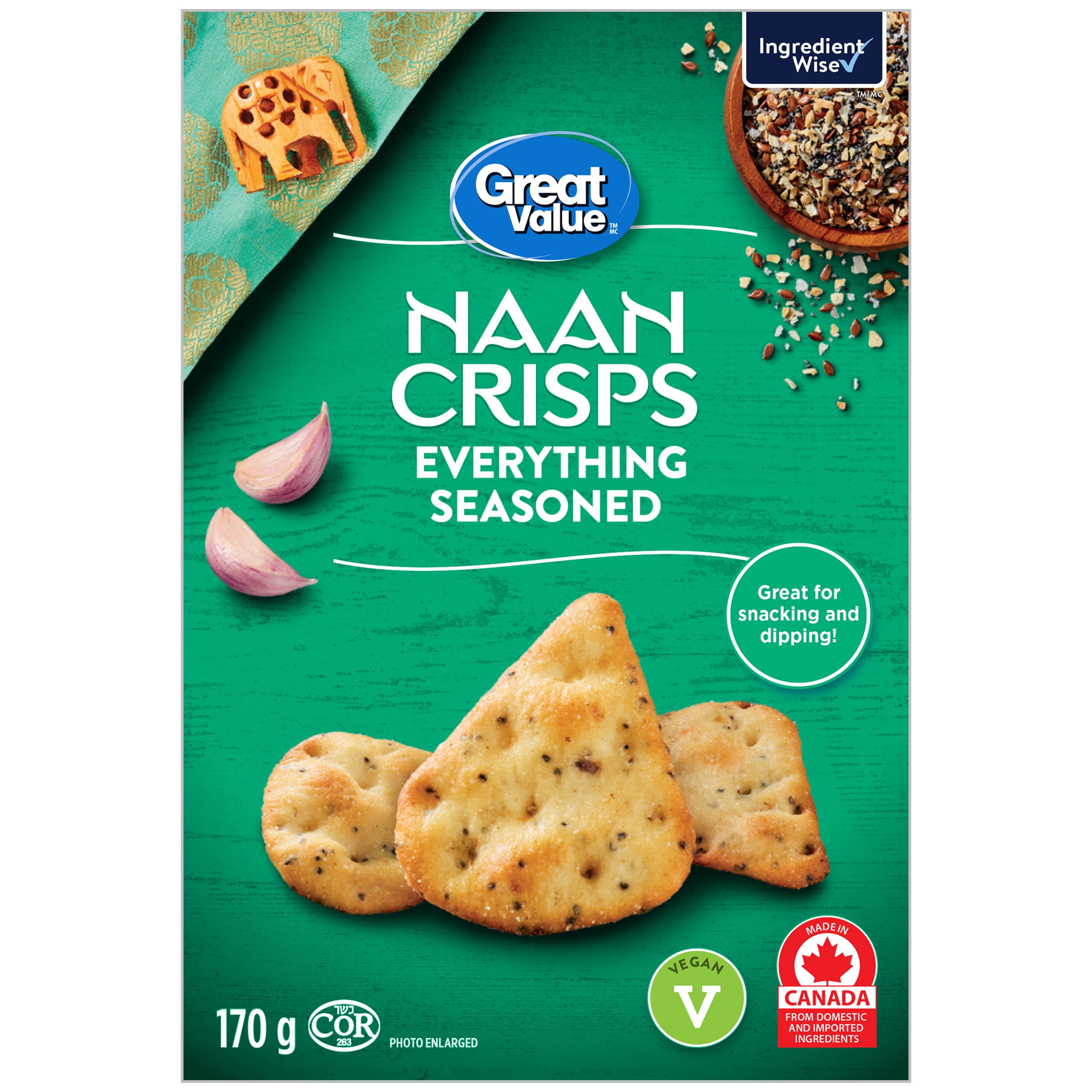 Croustilles de naan Assaisonnement tout garni Great Value