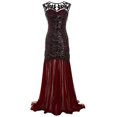 thumbnail image 4 of SMihono Robe Maxi Bohème d'Été pour Femmes Grande Taille Mode Robe Longue Maxi Sans Manches à Col en V à Paillettes pour Soirée, Bal de Promo, Plage, Évasée, 4 of 4