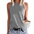 thumbnail image 2 of Womens Tank Tops Sleeveless Crewneck Shirts Summer Casual Basic Tops Loose Fit Solid Color Workout Tank Tops Blouses, 2 of 6