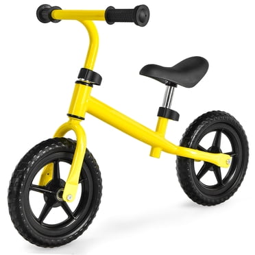 HoneyJoy Kids Balance Bike No Pedal Training Bicycle w/Adjustable Handlebar & Seat Yellow