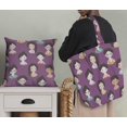 thumbnail image 5 of Soimoi Purple Modal Satin Fabric Women Face Human Figure Print Sewing Fabric Yard 42 Inch Wide, 5 of 5