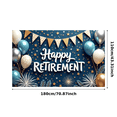 thumbnail image 3 of Decorative Design Happy Retirement Celebration Banner Colorful Balloons Star Decoration Gold Glitter Banner for Retirement Party Indoor Celebration Event, 3 of 4