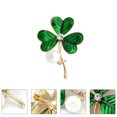 thumbnail image 3 of 1 Pce Broche Goutte d'Huile en Perles Créative Mode Épinglette Femme Alliage Bijoux Vert, 3 of 7