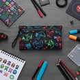 thumbnail image 2 of Pen+Gear Gaming Controller Design Flat EVA Pencil Pouch, Black Zip with Patterned Zip Pull, Middle and Elementary School, 2 of 4
