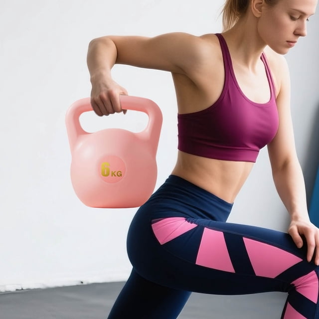 Water Filled Kettlebell for Home Gym Exercise with Soft PE 6kg Durable Construction for Strength Training and Functional Workouts
