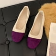 thumbnail image 3 of Casual Shoes For Women, Color-Block Canvas Slip-On Flats with Round Toe and Soft Sole for Spring and Summer, Large Sizes Available, 3 of 5
