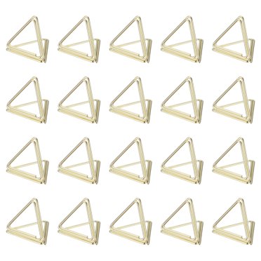 Unique Bargains Supports de Numéros de Table 60 Pcs Supports de Cartes de Place Dorés Supports de Nom pour Photos pour Tables de Mariage