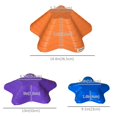 thumbnail image 2 of Multi-Color Balance Stepping Stones - 6 PCs | Obstacle Course for Indoor/Outdoor Play | Durable Plastic River Rocks | Improves Coordination & Balance | 14.4" x 14.4", 2 of 7