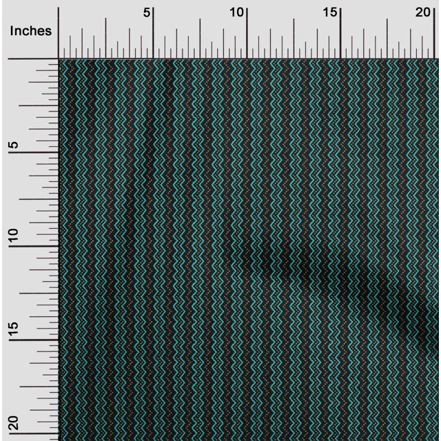 oneOone Polyester Lycra Fabric Dot & Chevron Block Printed Craft Fabric BTY 56 Inch Wide