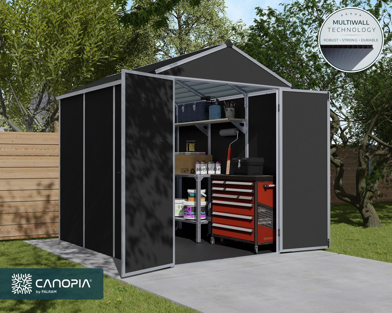 Remise de jardin Rubicon, 6 pi x 8 pi, gris foncé