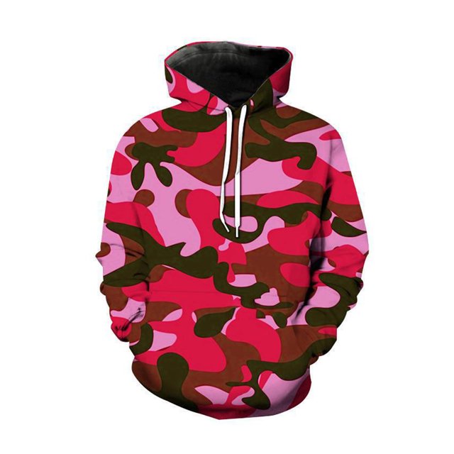 Innerwin Sweat à Manches Longues pour Hommes, Capuche, Sport, Cordon de Serrage, Confortable, Rose Rouge m