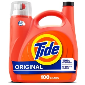 Tide Boosted Liquid Laundry Detergent, Original Scent, 100 Loads