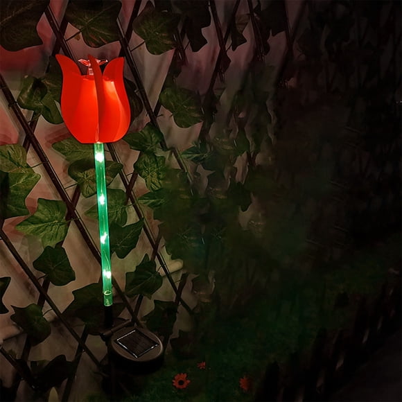 Dvkptbk Lampe Solaire Lumières Décoratives de Jardin Solaires, Lumières Moulin à Vent Tulipes Simulées, Lumières Solaires de Sol d'Extérieur Qui Peuvent Danser avec le Vent Éclairage et Plafond