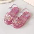 thumbnail image 2 of Summer Clothes, HVOBTTY Girl's Beach Sandals, Girls' for Playing In Water Beach Shoes with Soft Soles Toe Caps Holes Children's Jelly Princess Shoes Summer Pink, 33, 2 of 5