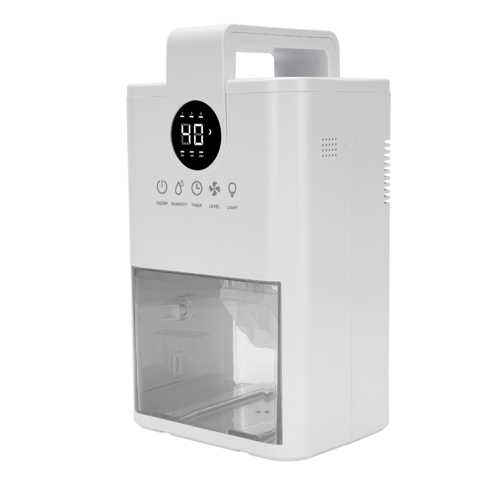 Home Dehumidifier, Compact Efficient 1L Water Tank 6H 12H 24H Small Dehumidifier  for Closet US Plug
