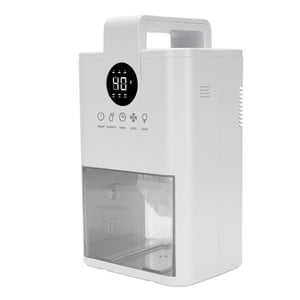 Home Déshumidificateur, minuterie silencieuse Petit déshumidifiant 1L Réservoir d'eau pour salle de bains US Branche,EU Connecteur