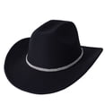 thumbnail image 4 of Men's And Women's Woolen Hats Western Cowboy Top Hat Three Of Rhinestones, 4 of 4