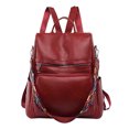 thumbnail image 1 of TIEVOSA Women's Korean Fashion Backpack Large Capacity Soft Leather Travel Backpack, 1 of 8
