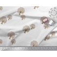 thumbnail image 3 of Soimoi Modal Satin Fabric Leaves,Floral & Elephant Block Print Fabric by The Yard 42 Inch Wide, 3 of 3