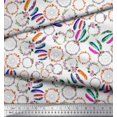 thumbnail image 2 of Soimoi Polyester Crepe Fabric Wreath & Dream Catcher Home Decor Printed Craft Fabric by The Yard 52 Inch Wide, 2 of 3