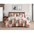 thumbnail image 1 of Eddie Bauer Home | Camino Island Collection | 100% Cotton Reversible & Light-Weight Quilt Bedspread with Matching Shams, 3-Piece Bedding Set, Pre-Washed for Extra Comfort, King, Red, 1 of 5