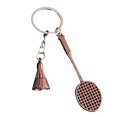 thumbnail image 3 of Simulated Badminton Keychain Pendant | Silver Alloy Souvenir | Sports Lovers Gift | Durable 8x3cm Accessory | Novelty Racket & Shuttlecock Design | 1 Piece, 3 of 8