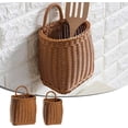 thumbnail image 1 of Meitianfacai Wall Mounted Storage Basket, Small Kitchen Hanging Basket, Hanging Storage Basket, Imitation Rattan Woven Basket With Handle, Woven Storage Basket(A(M)), 1 of 5